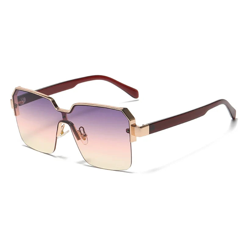 Cycling Men Women Sunglasses Luxury Brand Design Fashion Vintage Sun Glasses Square Alloy Frames Shades Eyewear UV400