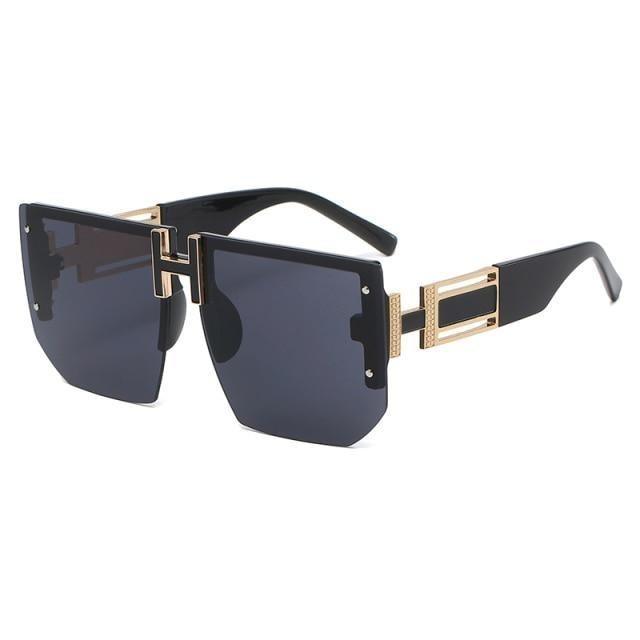 Oversized Square Shape New Rimless Sunglasses For Women New Classic Big Frame & Luxury Branded Vintage Frameless Sun Glasses For Men IN Decent & Attractive Shades Of Eyewear