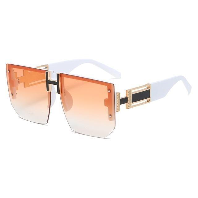 Oversized Square Shape New Rimless Sunglasses For Women New Classic Big Frame & Luxury Branded Vintage Frameless Sun Glasses For Men IN Decent & Attractive Shades Of Eyewear