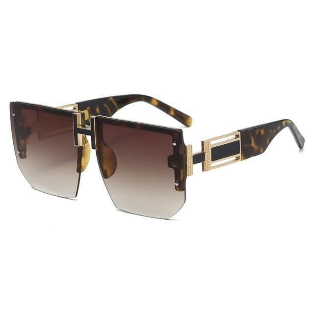 Oversized Square Shape New Rimless Sunglasses For Women New Classic Big Frame & Luxury Branded Vintage Frameless Sun Glasses For Men IN Decent & Attractive Shades Of Eyewear